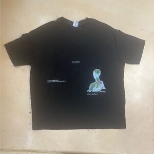 Black Graphic Tee with Artistic Design